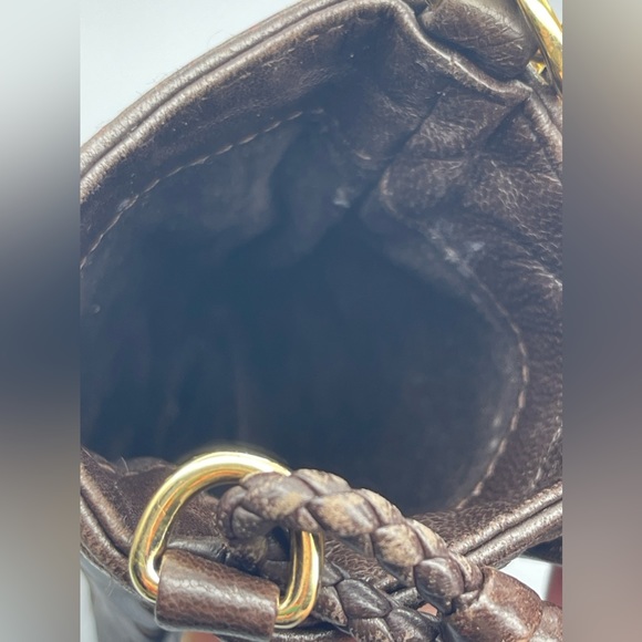 Bottega Veneta Intrecciato Leather Pouch, Brown, Preowned - Picture 4 of 10